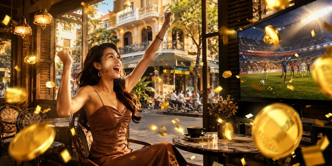 Người dùng Sài Gòn thư giãn tại quán cà phê và theo dõi kết quả cá cược trên điện thoại